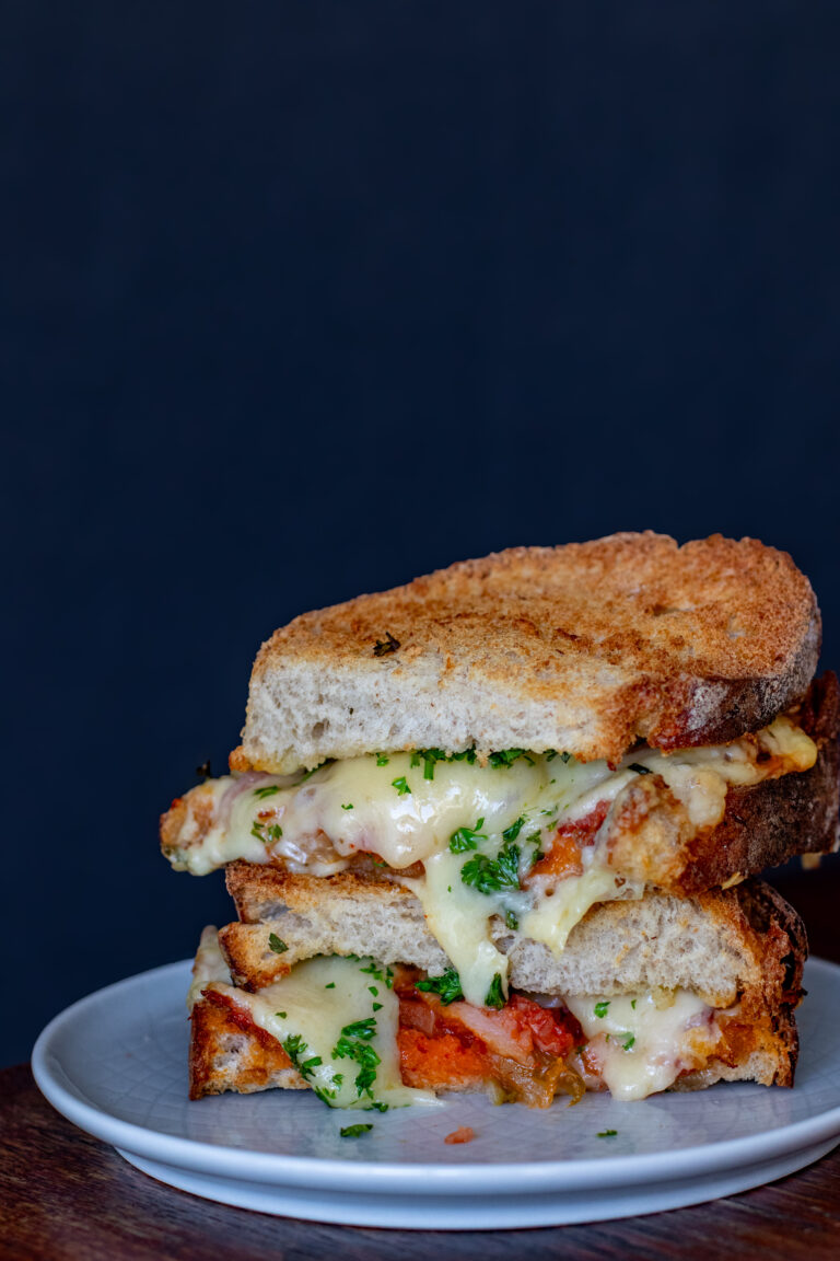 Kimchi Grilled Cheese mit Speck