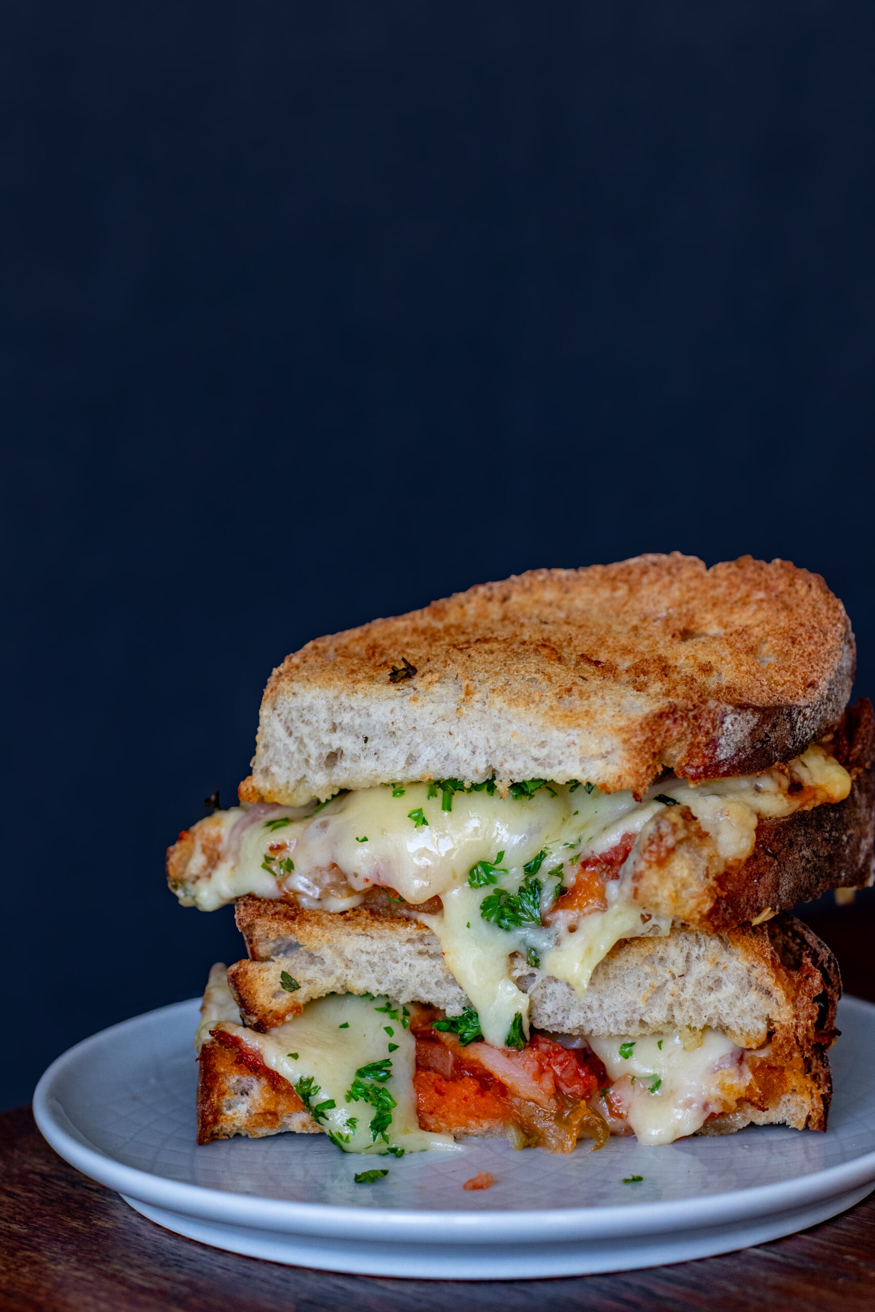 Kimchi Grilled Cheese mit Speck